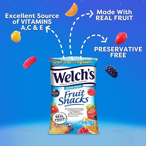 Miniatura 4 de Welchs - Refrigerios de frutas frutas mixtas sin gluten paquete a granel bolsas con una porción individual de 155 onzas paquete de 144
