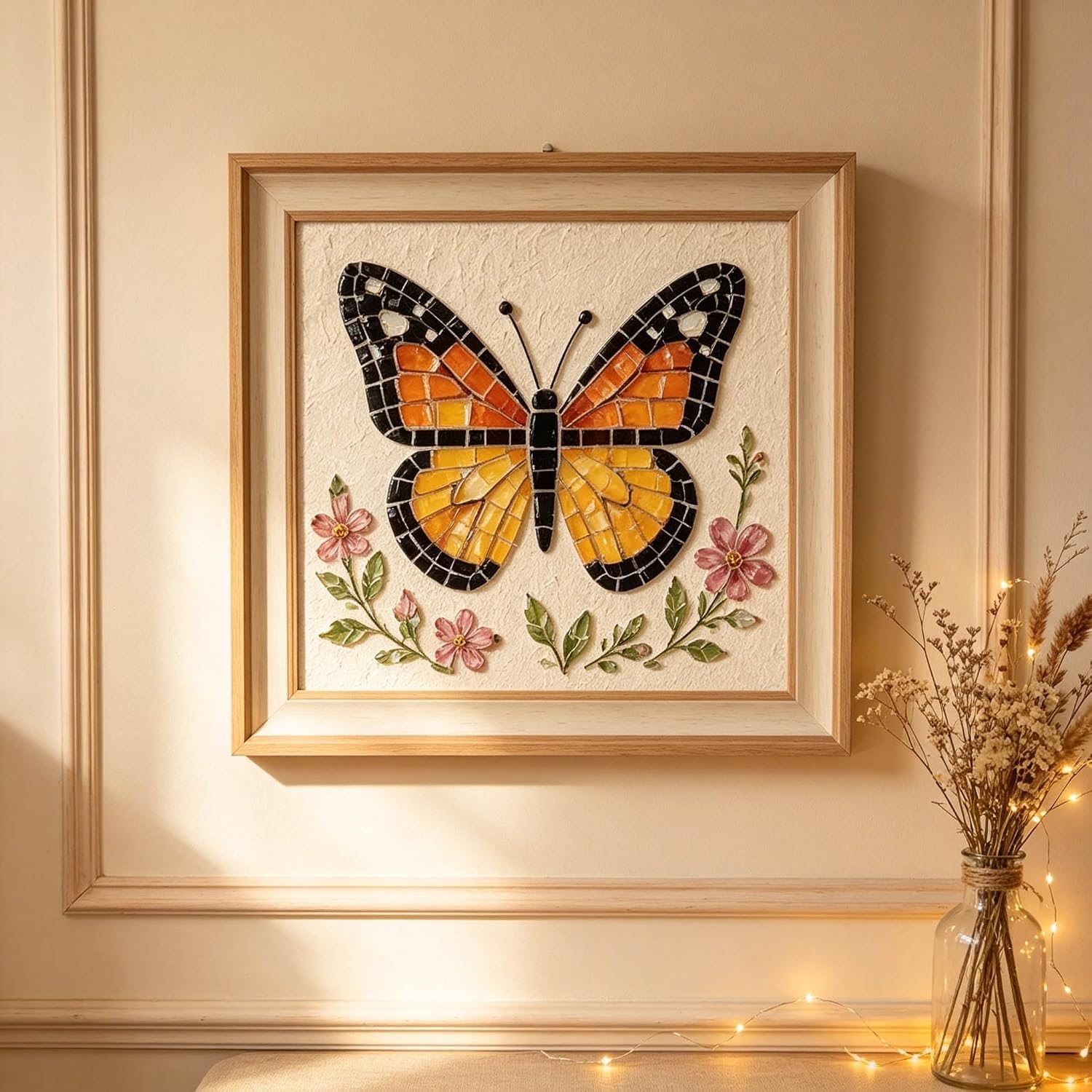 Butterfly Mosaic Art Kit | Diy Mosaic Bead Craft Kits For Kids Adults
