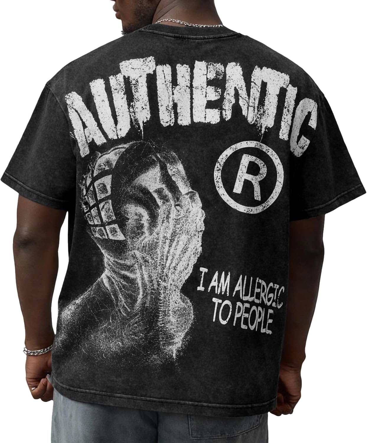 Christian Shirts for Men, Graphic Tees Shirt Unisex Oversized Jesus T-Shirt Acid Wash Vintage Streetwear Top