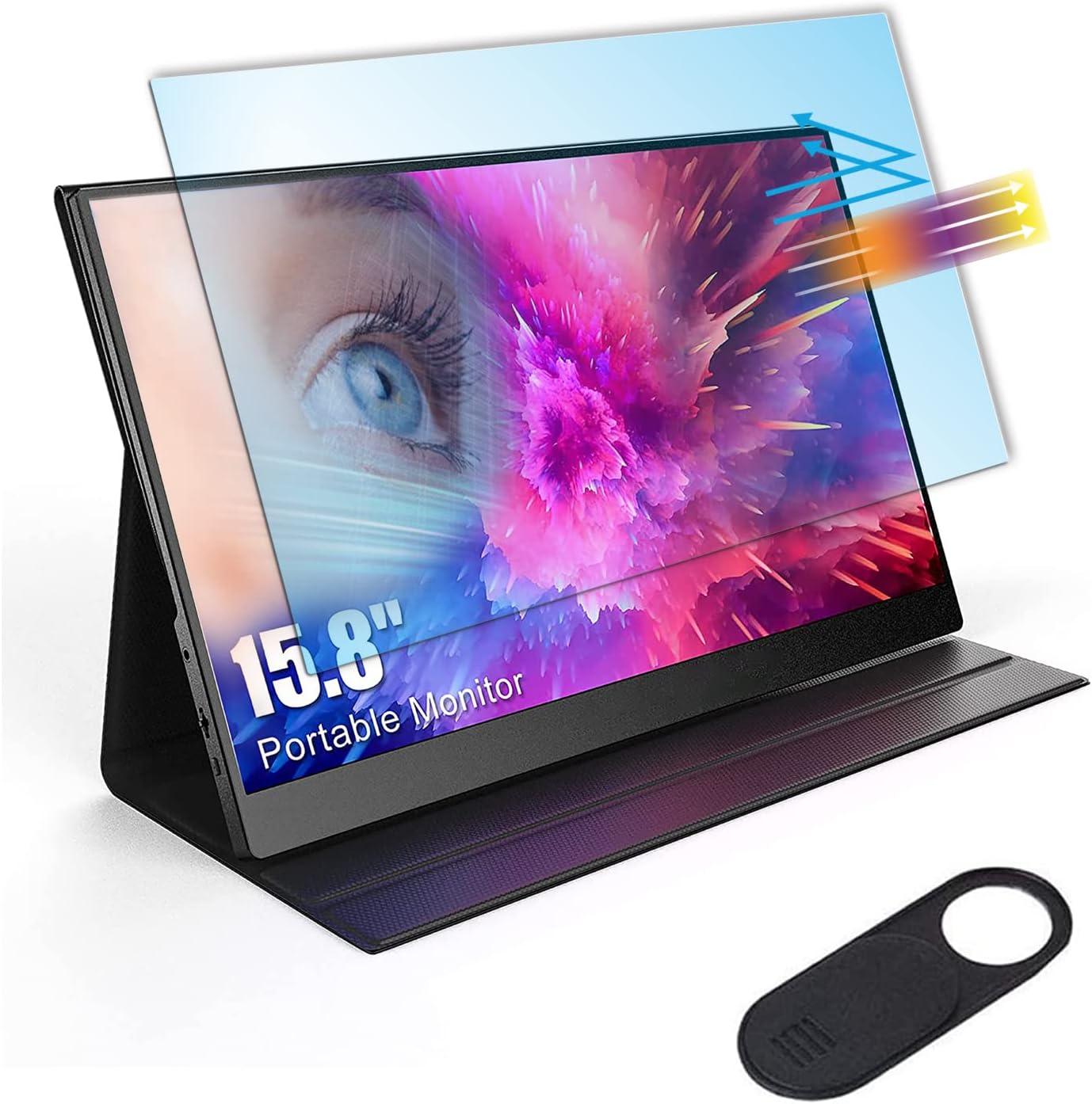 15.8" Screen Protector for 15.8 Inch 1080P Portable PC Monitor Screen, Eye