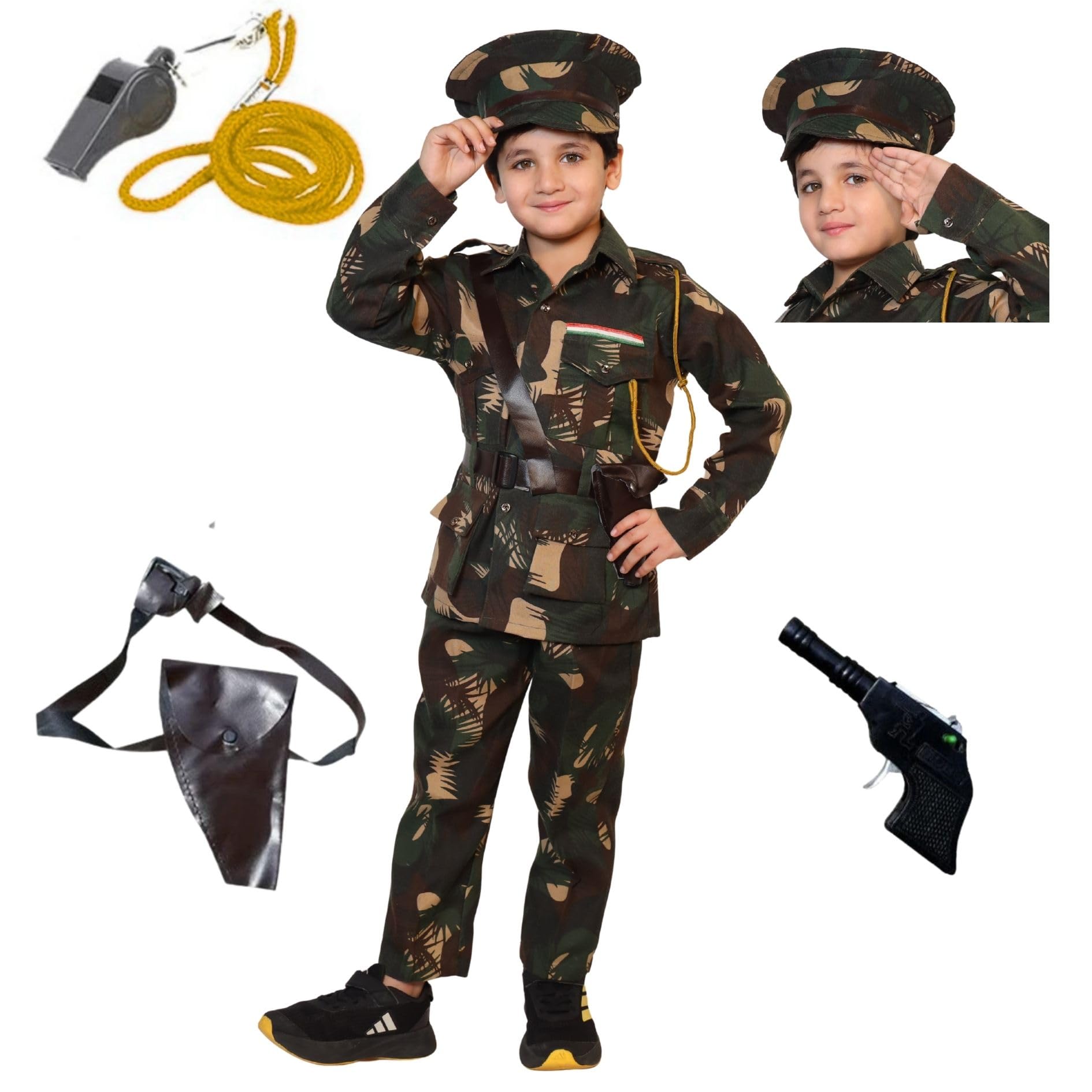 Kaku Fancy Dresses National Hero Costume | Police, Military, Army, Air Force, Navy Soldiers Costumes for Kids | Our Helper Costume for Boys & Girls