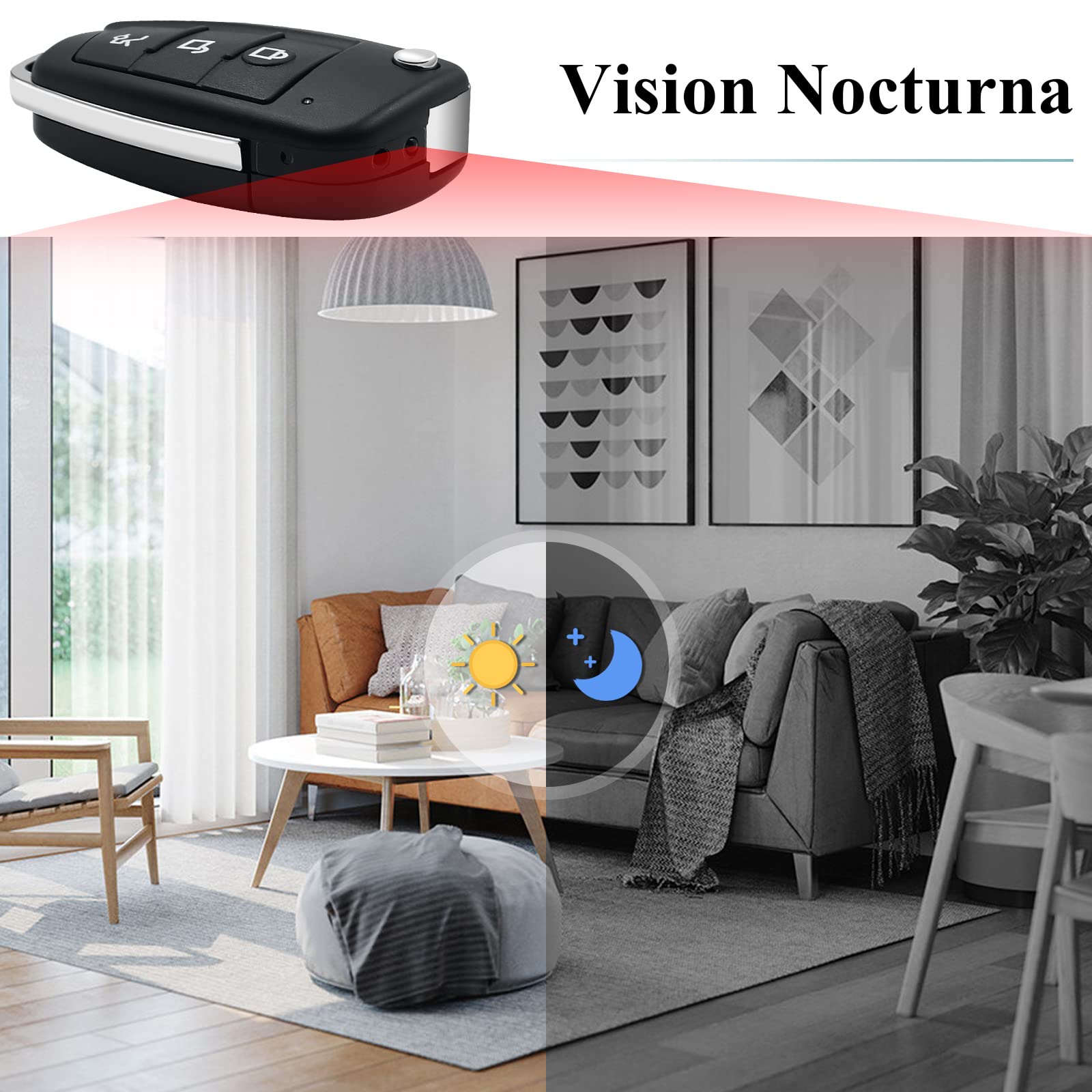 TANGMI Camara Espia Oculta 1080P HD Llave Coche
