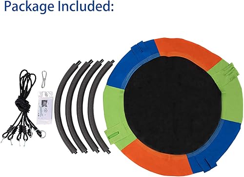 Miniatura 5 de Sunnyglade Juego de columpio de árbol de platillo para niños de 40 pulgadas, asiento de columpio de plataforma de tela Oxford resistente 600D con