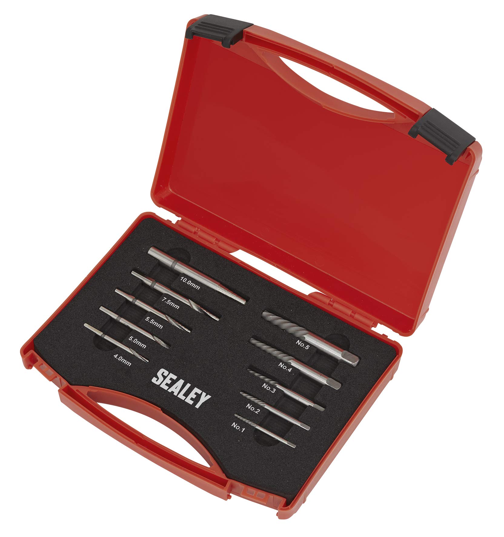 Sealey AK8187 - Set di estrattori per viti e bulloni, 10 pezzi