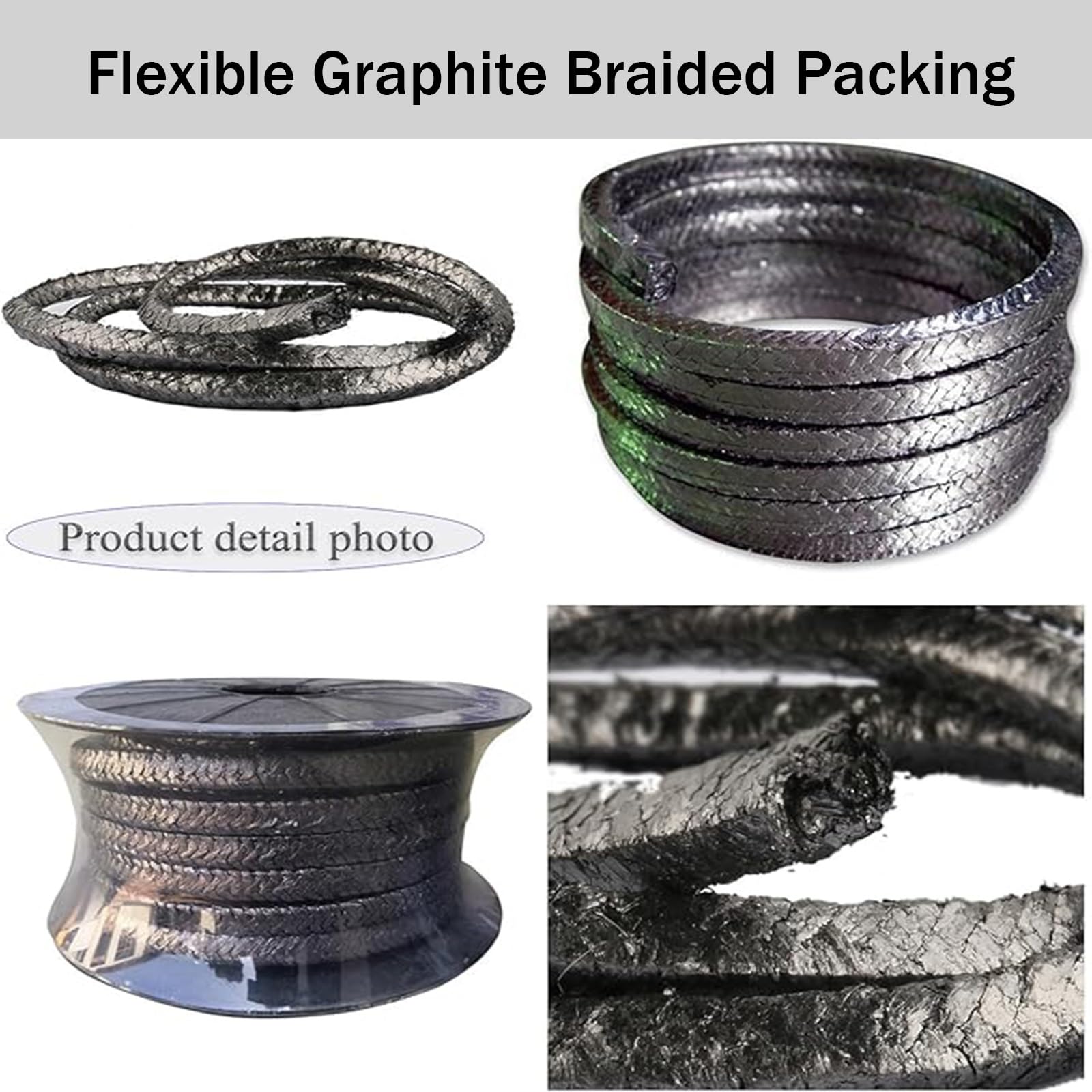 Flexible Graphit-Kabelverschraubung, Dichtungsseil verstärkt mit Metalldraht der Klasse A