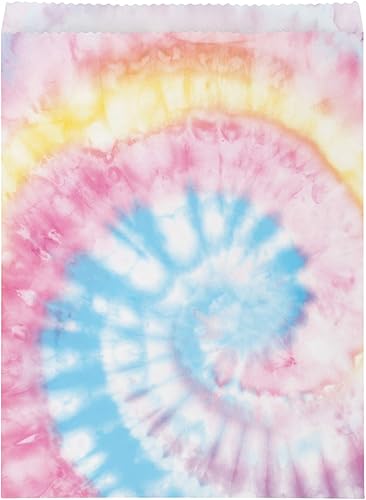 Bolsas de papel para fiestas de teñido anudado, 8 unidades