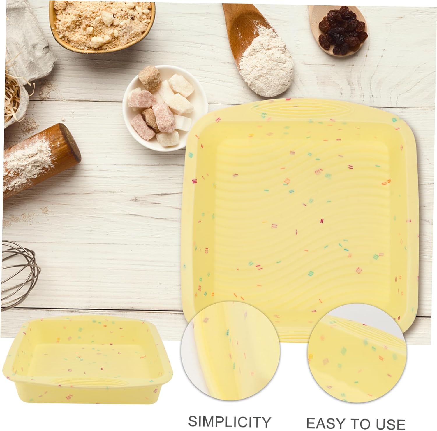 9 Inch Silicone Square Cake Mold Non Stick Quick Release