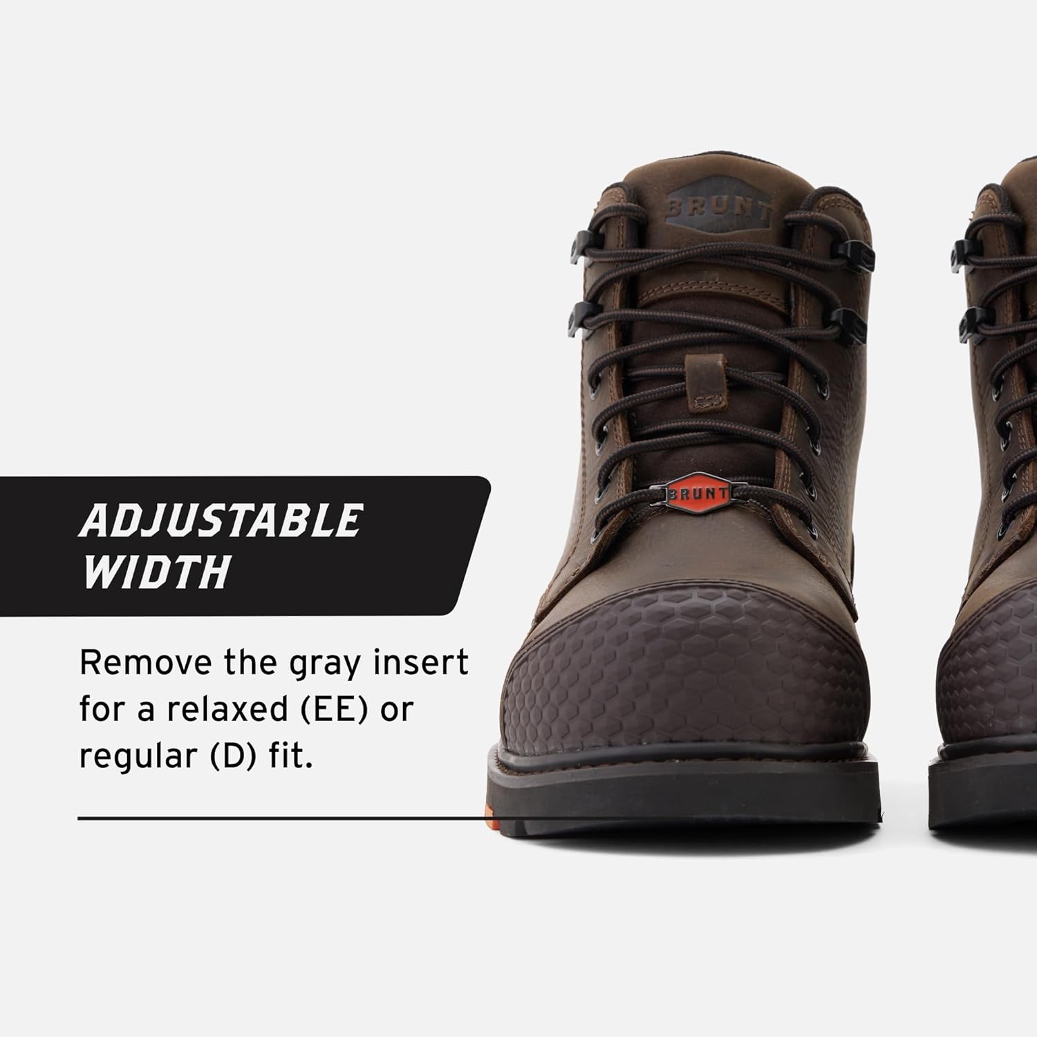 BRUNT Sullivan Toe - 6" Waterproof Reinforced Composite Toe Work Boot - EH Rated - Slip + Oil Resistant - Heat-Resistant Sole - 90-Degree Defined Heel - Adjustable