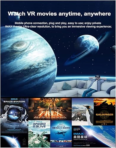 Miniatura 3 de vr 3D IMAX Glasses Pro Virtual Reality VR AR Glasses 4K VR Headset AI08 Giant Screen Stereo Cinema Compatible with Android Apple (Color Green)