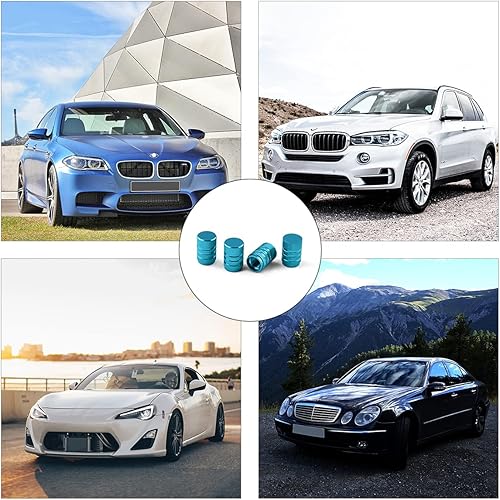 Miniatura 90 de Tapones de válvula de neumático de aleación de aluminio, 8 tapas universales para válvulas de neumáticos de automóvil, cubiertas universales