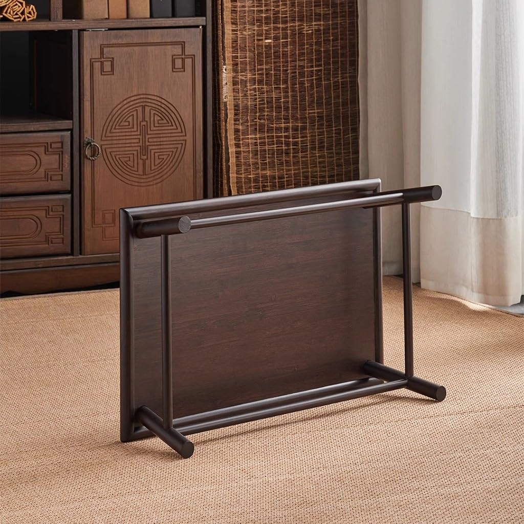 Japanese Style Wood Bench Stool, Low Dining Table, Small Drawing Reading Studying Floor Table, Low Tea Table for Sitting on The Floor, for Meditation, Dining & Spiritual Practices Sofa Table