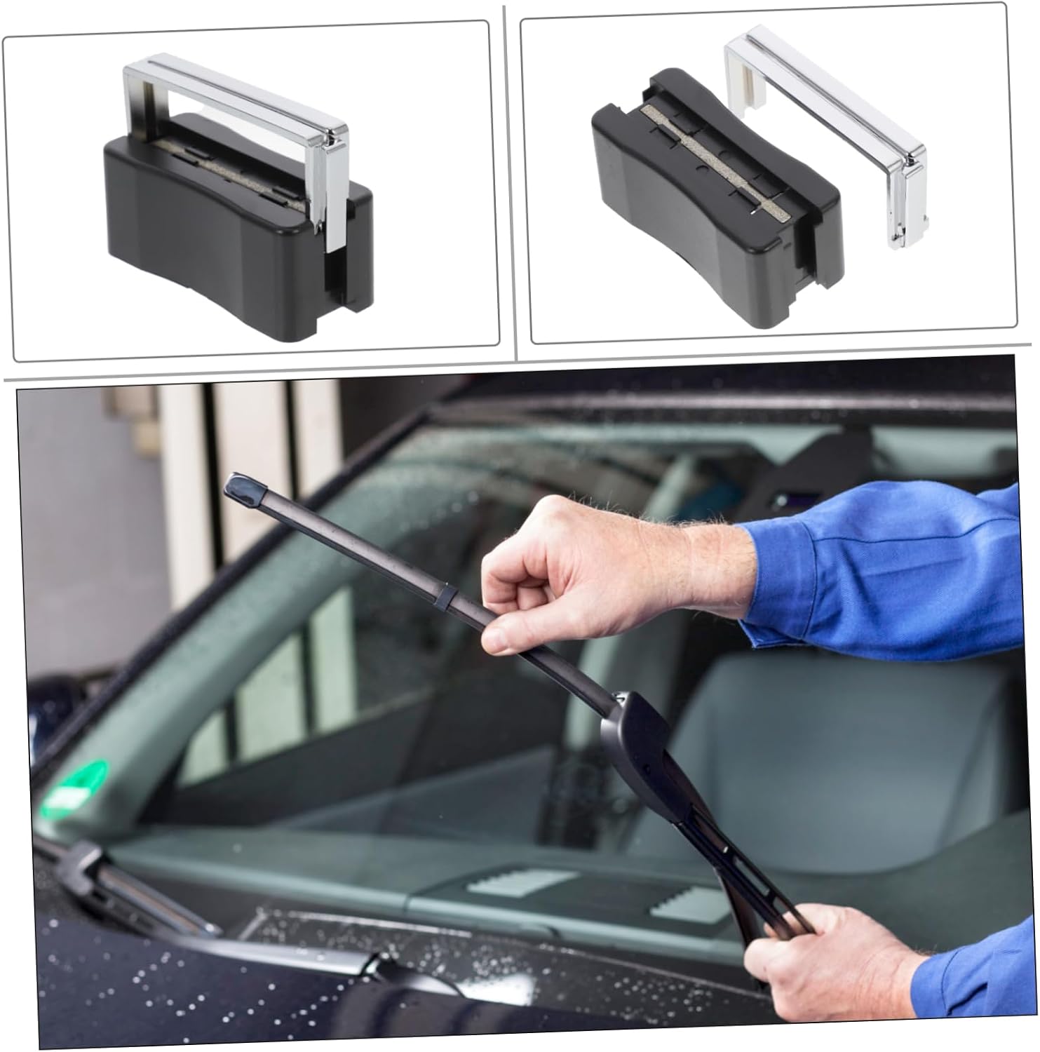 Car Wiper Repair Tool Efficient Fix for Windshield Wiper Blades Compatible with Boneless and Bone Wipers Easy to Use and Portable Grinding Tablets
