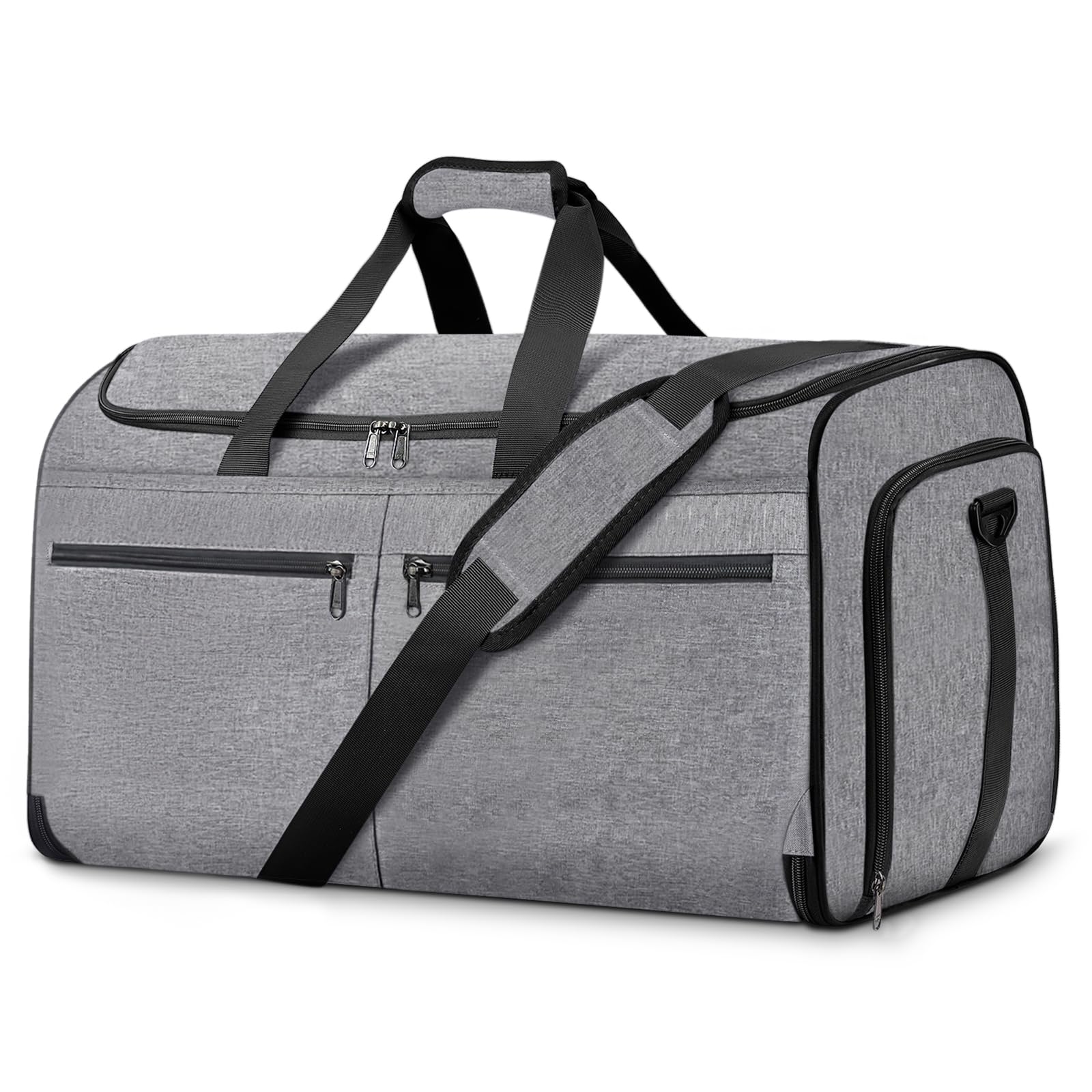 Carry on Garment Bag for Travel, Bukere Convertible Travel Duffel Suit with Shoe Compartment, Detachable Shoulder Strap, 2 in 1 Weekender Men Women