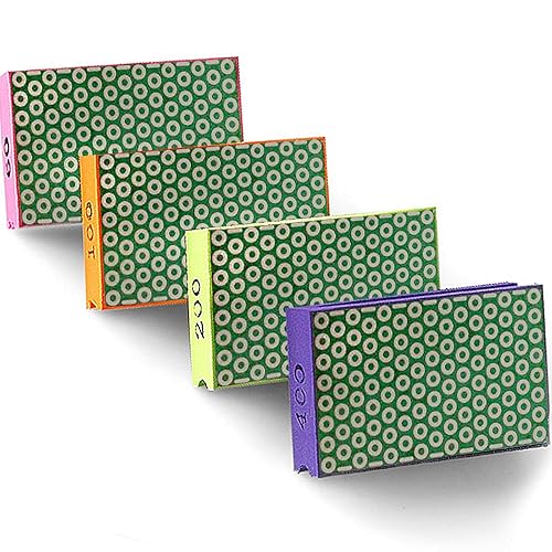 Miniatura 7 de Almohadillas de pulido a mano de diamante para lijar hormigón vidrio piedra granito mármol 60#, 100#, 200#, 400# (4 unidsjuego)..