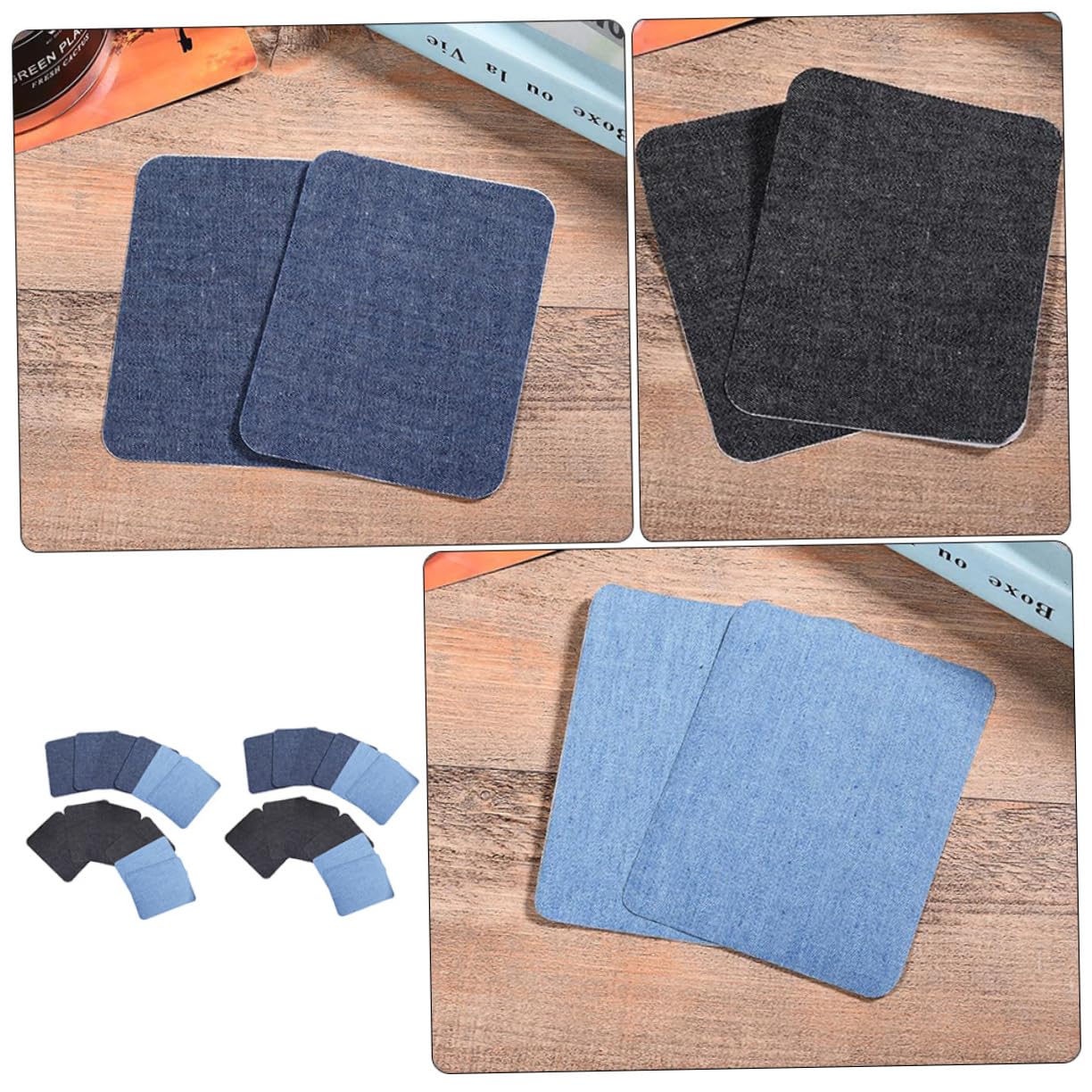 SHINEOFI 72pezzi Pz Toppe Termoadesive Per Riparazione Jeans Patch Adesive Per Abbigliamento Facile Applicazione e Decorazione