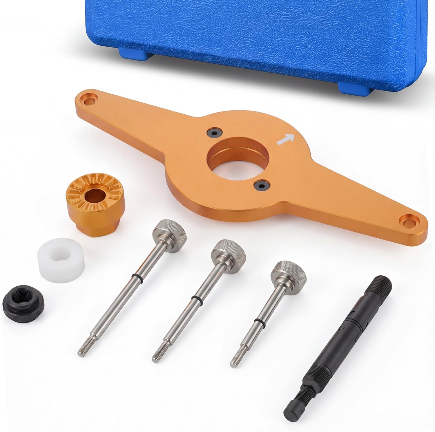 Upgrade 8pcs Vibration Damper Holding Tool, Crankshaft Pulley Removal Shock Absorber, Replaces T10531 for VW Audi Seat Skoda EA888 1.8L/2.0L TFSI Gen 1/2/3 Engines Tools, with Case