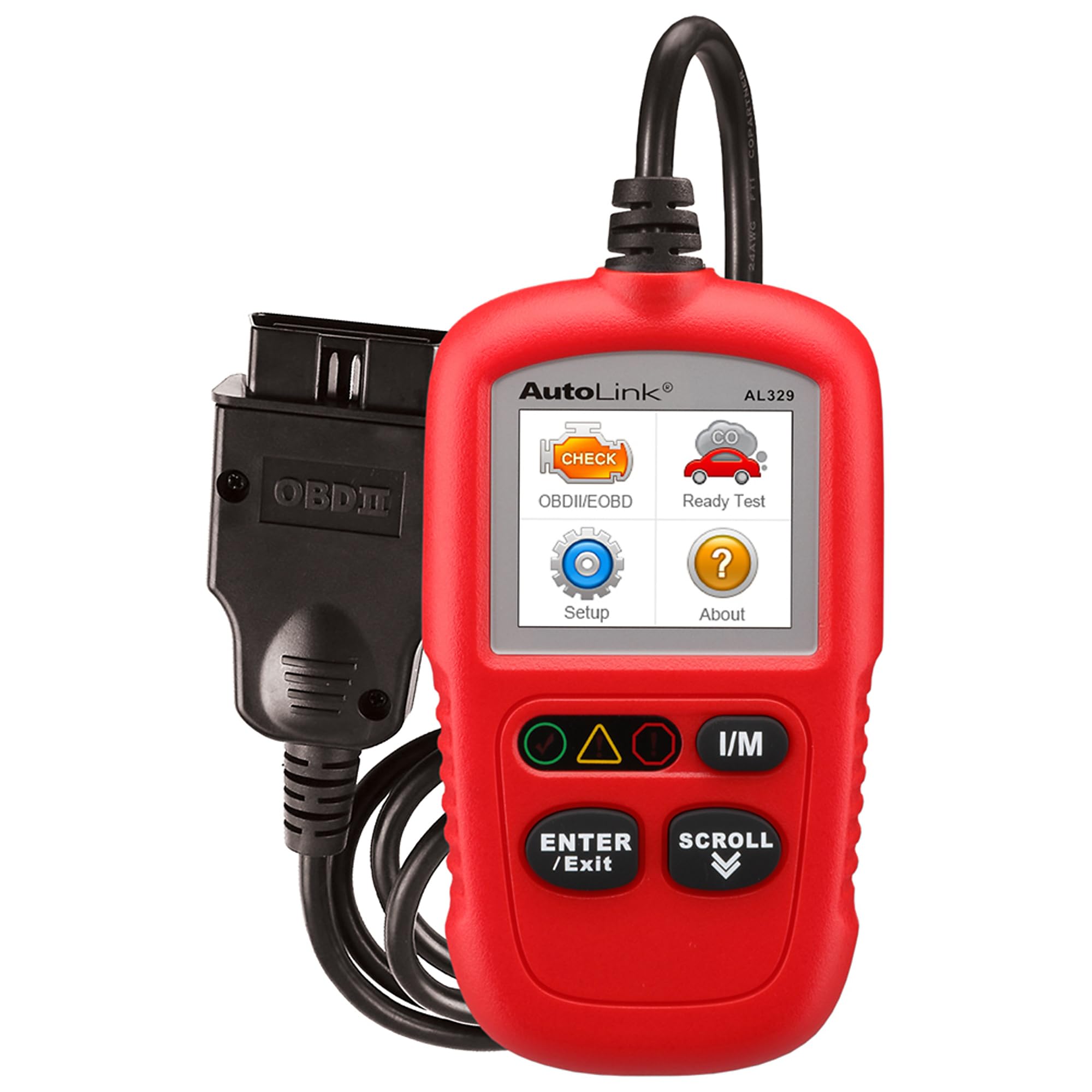 Autel Outils de Diagnostic Auto OBDII Lecteur de Code avec Menu en Français Lecture et Effacement des Codes d'Erreur Scanner OBD2 pour Voitures à Essence et à Diesel (Autolink AL319) (AL329)