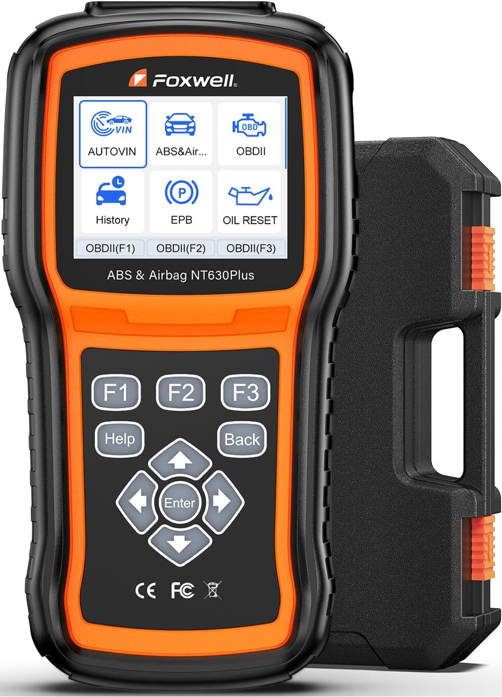 2026 FOXWELL NT630 Plus OBD2 Scanner with ABS and SRS, ABS Code Reader Auto Bleed Scan Tool Brake SRS Scanner, Car Scanner Diagnostic Tool Bidirectional Live Data with SAS Oil Check Engine Light Reset