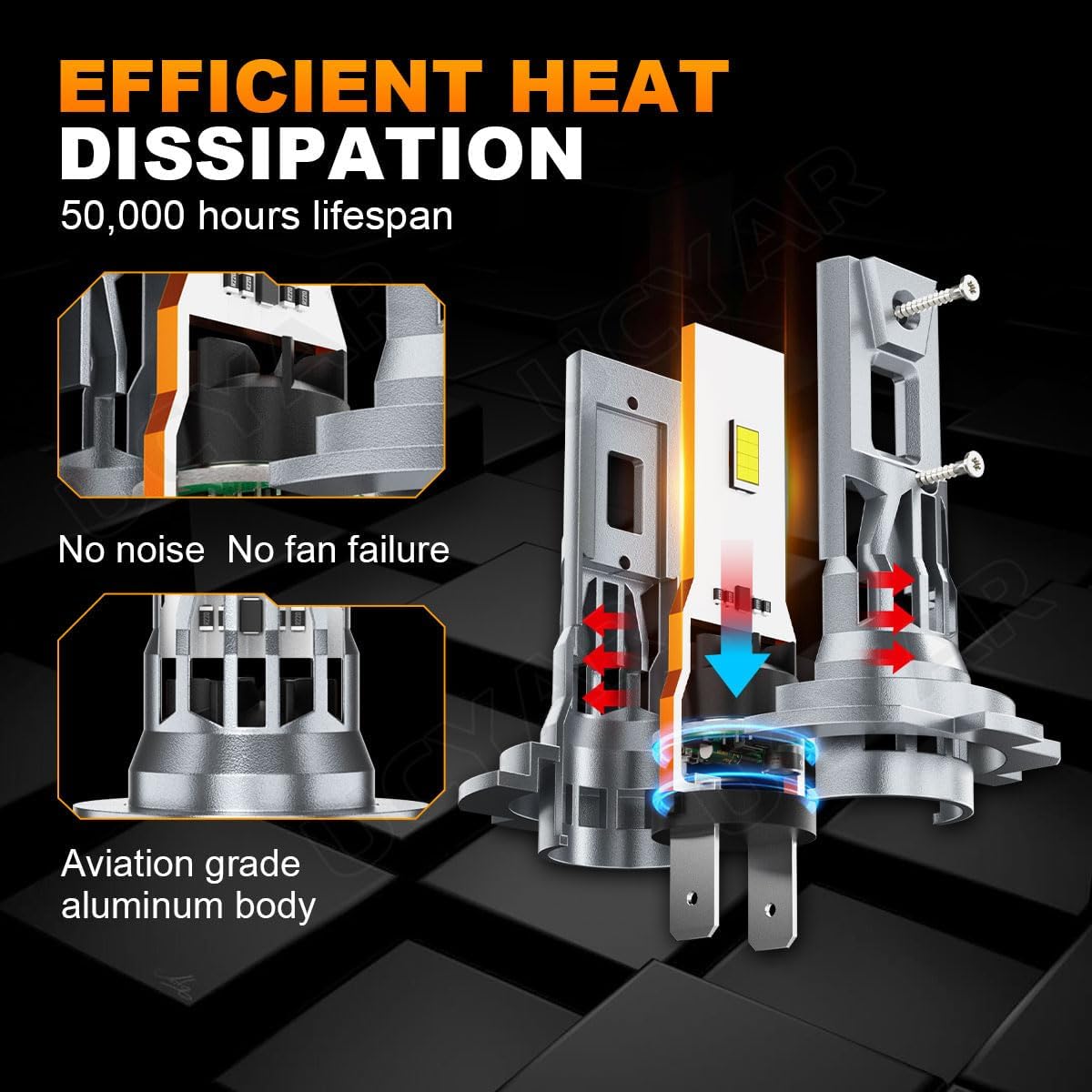 Compatible with BMW 328i Lights 2007 2008 2009 2010 2011 2012 2013 2014 2015 2016 / Hyundai Sonata 2011 2012 2013 2014, H7 High Low Beam H11 Fog Lights for Off Road, Plug and Play, Pack of 6