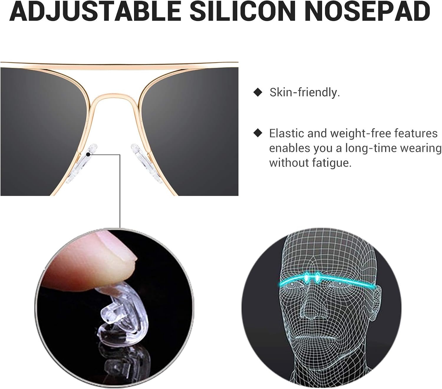 COLOSSEIN Aviator Polarized Sunglasses for Men Stainless Steel Frame Handcrafted Legs UV400 Lenses Driving Outdoor Eyewear 1 - Black - Polarized