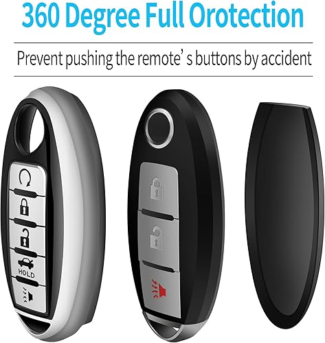 Miniatura 4 de Tukellen Compatible con Nissan - Funda para llavero de TPU suave para Infiniti X-Trail Rogue Altima Quest Pathfinder Sentra Patrol CIMA Fuga Armada