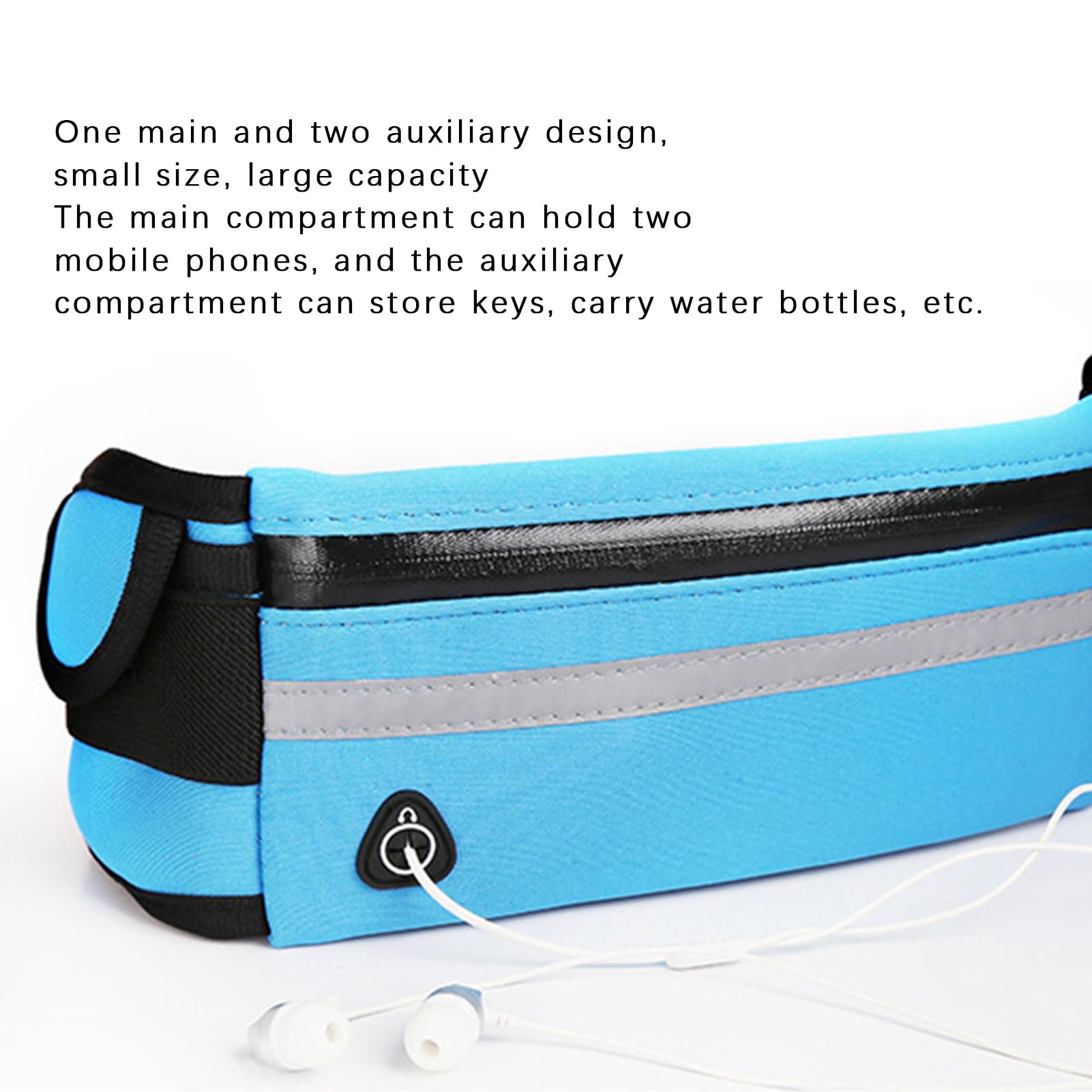 Riñonera para correr con soporte para teléfono celular, botella de agua y soporte para cinturón resistente, adecuada tanto para hombres como para mujeres, ALL