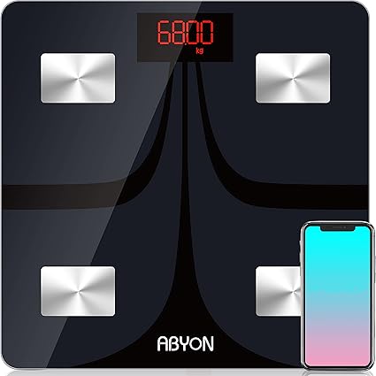 ABYON Body Composition Scale syncs body composition data with Bluetooth and app history
