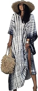 CHERRY CAT Women Beachwear Long Beach Coverups Kaftan Casual Caftan Dress Swimwear cover ups