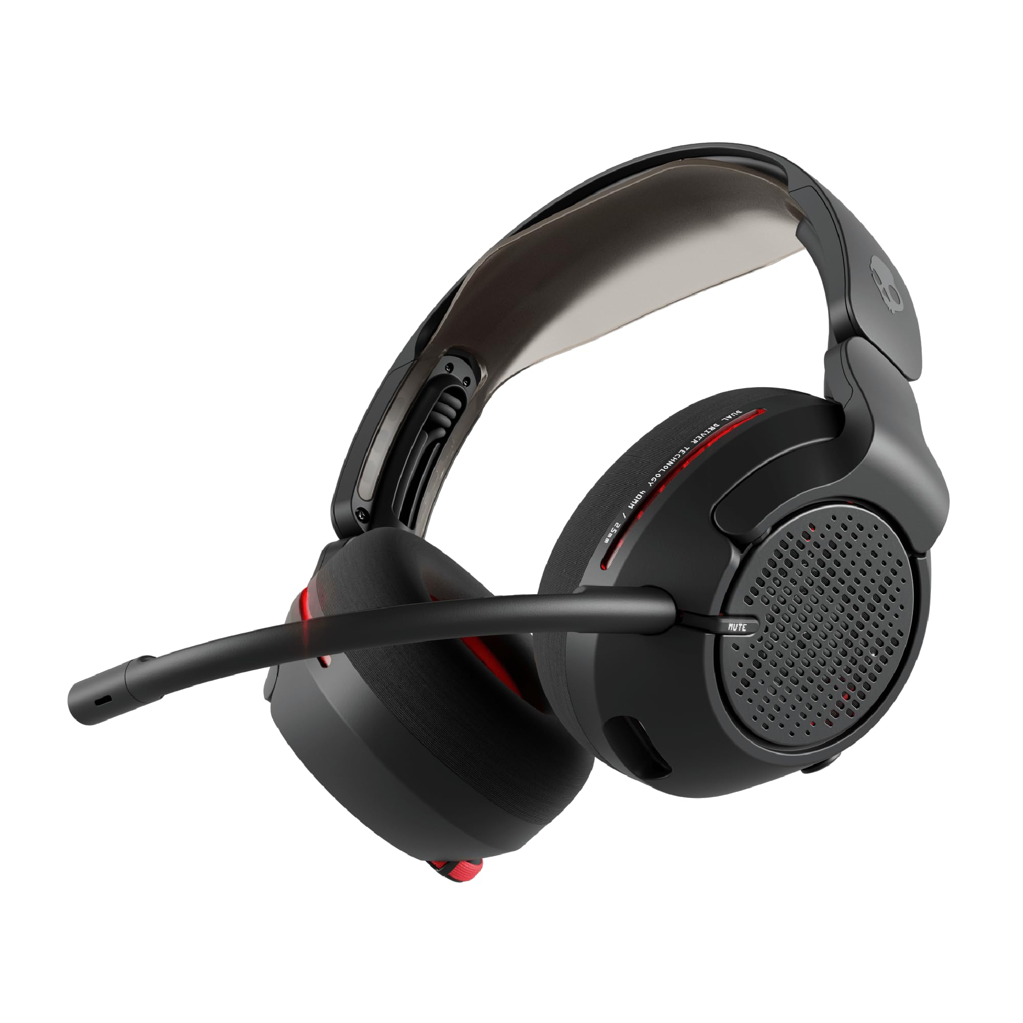 Skullcandy Crusher PLYR 720 Wireless Gaming Headset, Ultimate Immersion and Comfort, THX Spatial Audio and Multi-Sensory Bass, Removable Mic, PC, PlayStation, Nintendo, Multi-Platform - Digi-Black