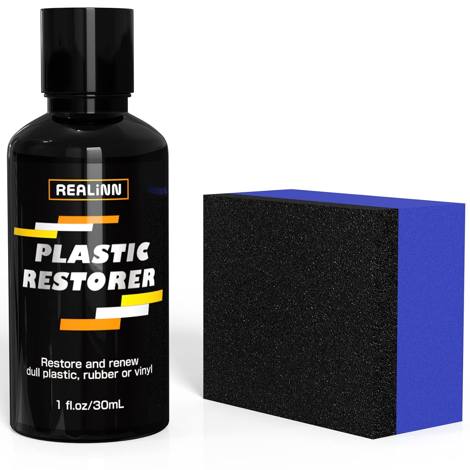 REALINN Plastic Restorer – Cars Ceramic Plastic Coating Trim Restore, Shines & Protects Plastic, Vinyl & Rubber Surfaces