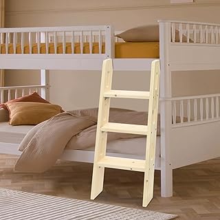 Wood Bed Ladder, Universal Space-Saving Motorhome Step Ladder, Long Climb Ladder for Bunkhouses, RV, Loft Stair Hanging Ladder Load 100kg/ 220.46Lbs (100cm/39 3 Steps)