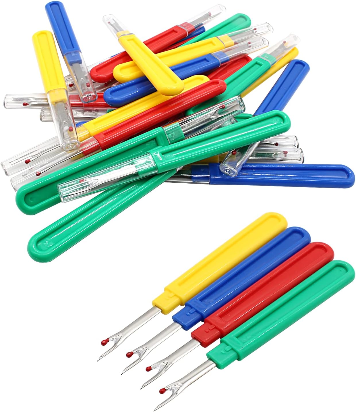 Suiwotin 24pcs Seam Rippers Thread Remover, Large Seam Ripper Tool for Sewing, Stitch Ripper Sewing Seam Ripper Set, Colorful Stitch Ripper Tool Thread Unpicker