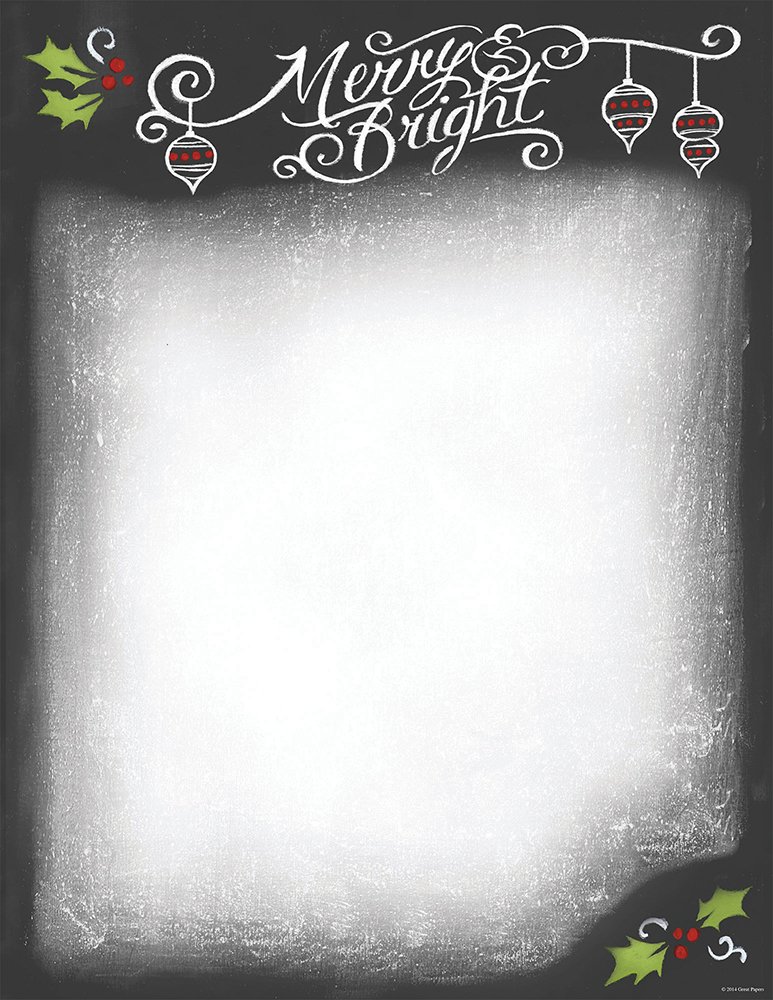 Hortense B. Hewitt Holiday Papers 80 Count Chalkboard Letterhead