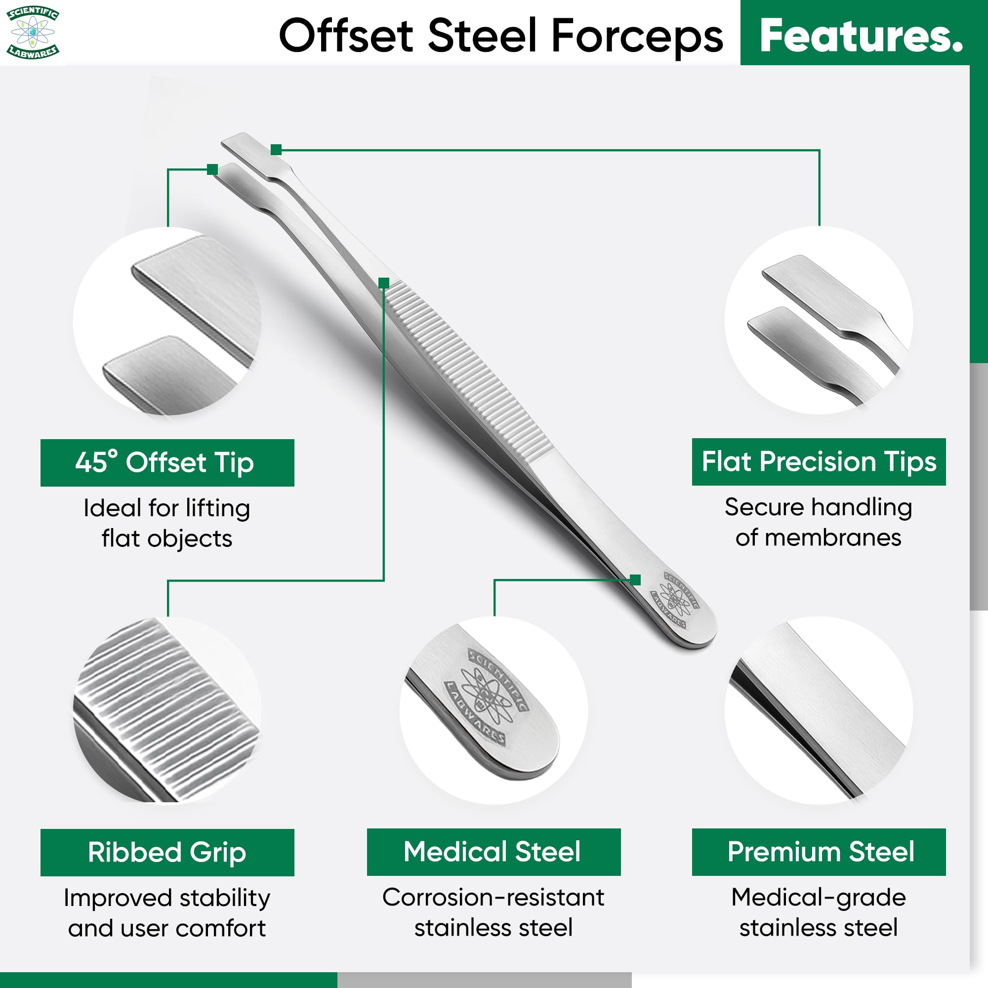 Stainless Steel Forceps - Precise Membrane Handling -2