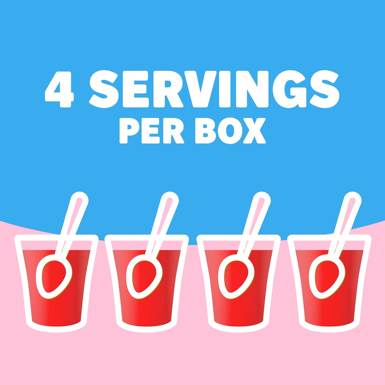 Jell-O Zero Sugar Gelatin Dessert Mix, Strawberry Flavor, Low Calorie Classic Fruit Gelatin for Snacks, Desserts & Party Recipes, 0.30 oz (Pack of 24)