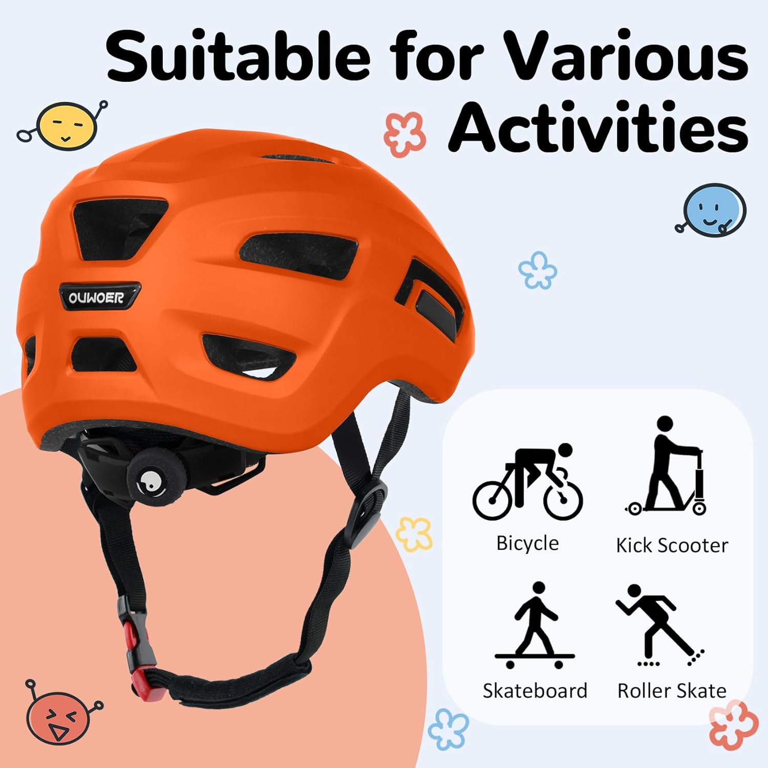 Toddler/Kids Bike Helmet, Adjustable and Multi-Sport, from Infant to Schoolchild, 2 Sizes - Image 4
