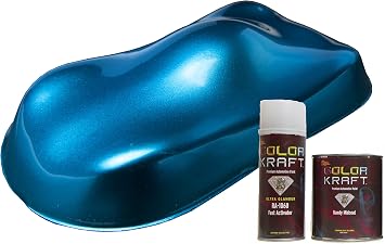 Lil Daddy Roth Blue Candy Kit Bad Azzz Blue Midcoat Kandy Quart with Activator Bad Azzz Blue with 75 Degree Medium Activator