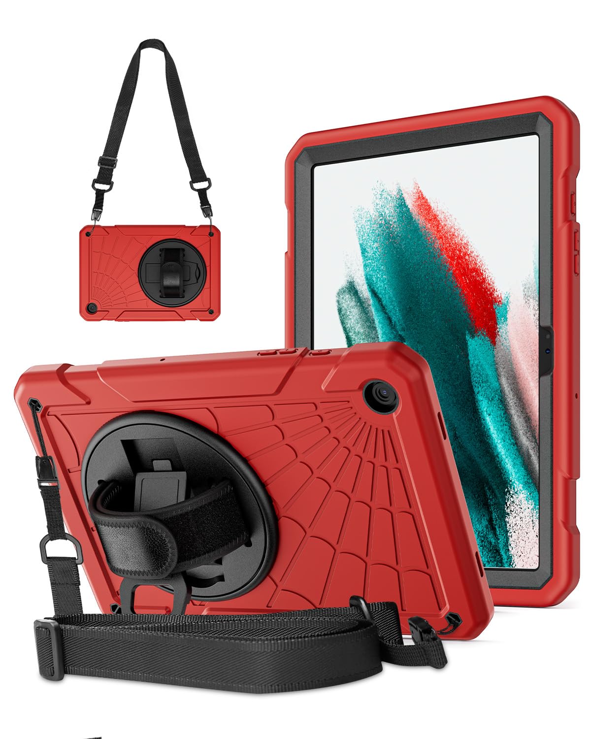 Stweap Case for Samsung Galaxy Tab A9+ / A9 Plus11 Inch, Protective with Shoulder Straps/Hand Strap/Pen Holder, Sturdy Shockproof Galaxy A9Plus Tablet