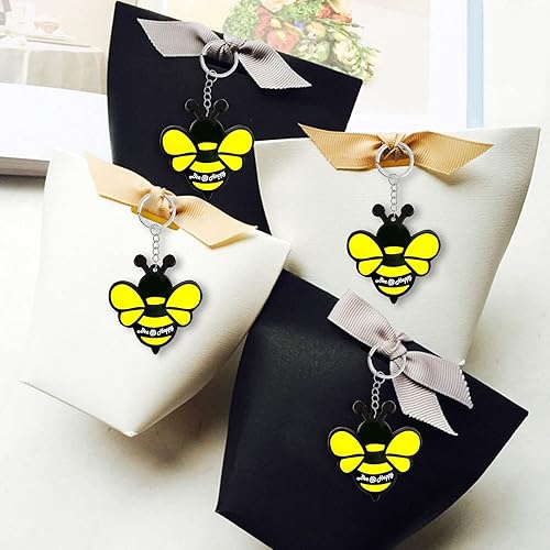 Miniatura 3 de Paquete de 24 bonitos llaveros para fiestas de abejas de miel, abejorro, mamá a abeja, Oh Babee, Baby to Bee baby shower, abeja adulta, abeja reina,