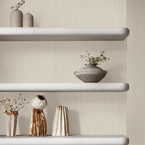 Miniatura 9 de TANONE Papel tapiz de tela de hierba sintética para cubrir paredes, 17.7 x 393 pulgadas, autoadhesivo, extraíble, para despegar y pegar, papel tapiz