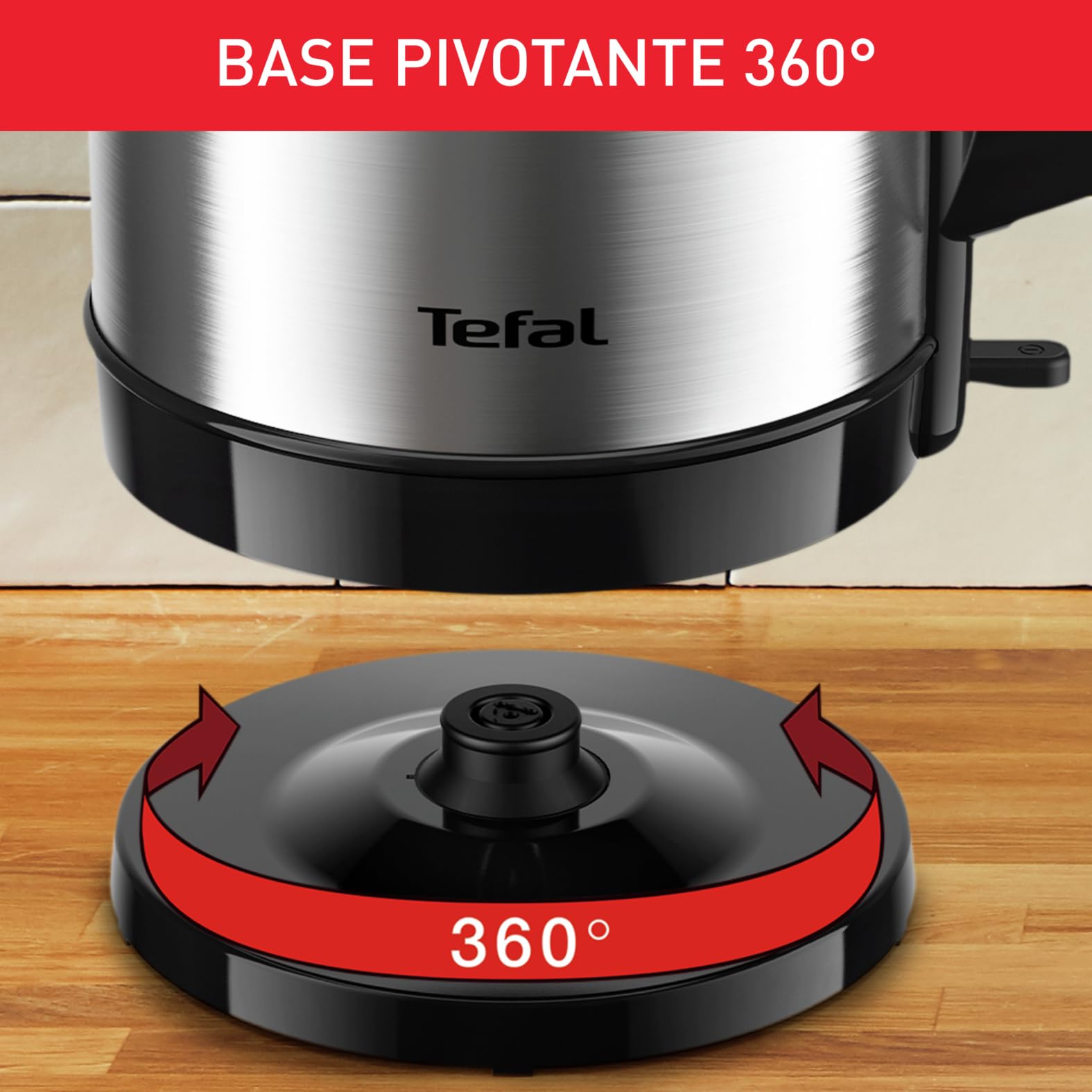 TEFAL Bouilloire Inox 1,7L sans fil KI150D10