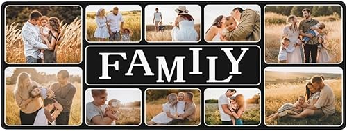 Miniatura 2 de Alfombrilla de mouse personalizada con collage de 10 fotos de 31.5 x 12 pulgadas, alfombrilla de mouse personalizada con diseño familiar,