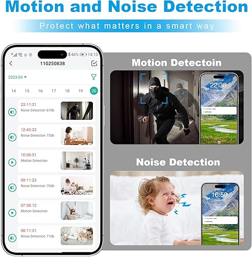 Miniatura 4 de Cámara de seguridad para interiores, cámaras 2K para seguridad en el hogarmonitor de bebéperroanciano, cámara inteligente 2.4G WiFi para mascotas