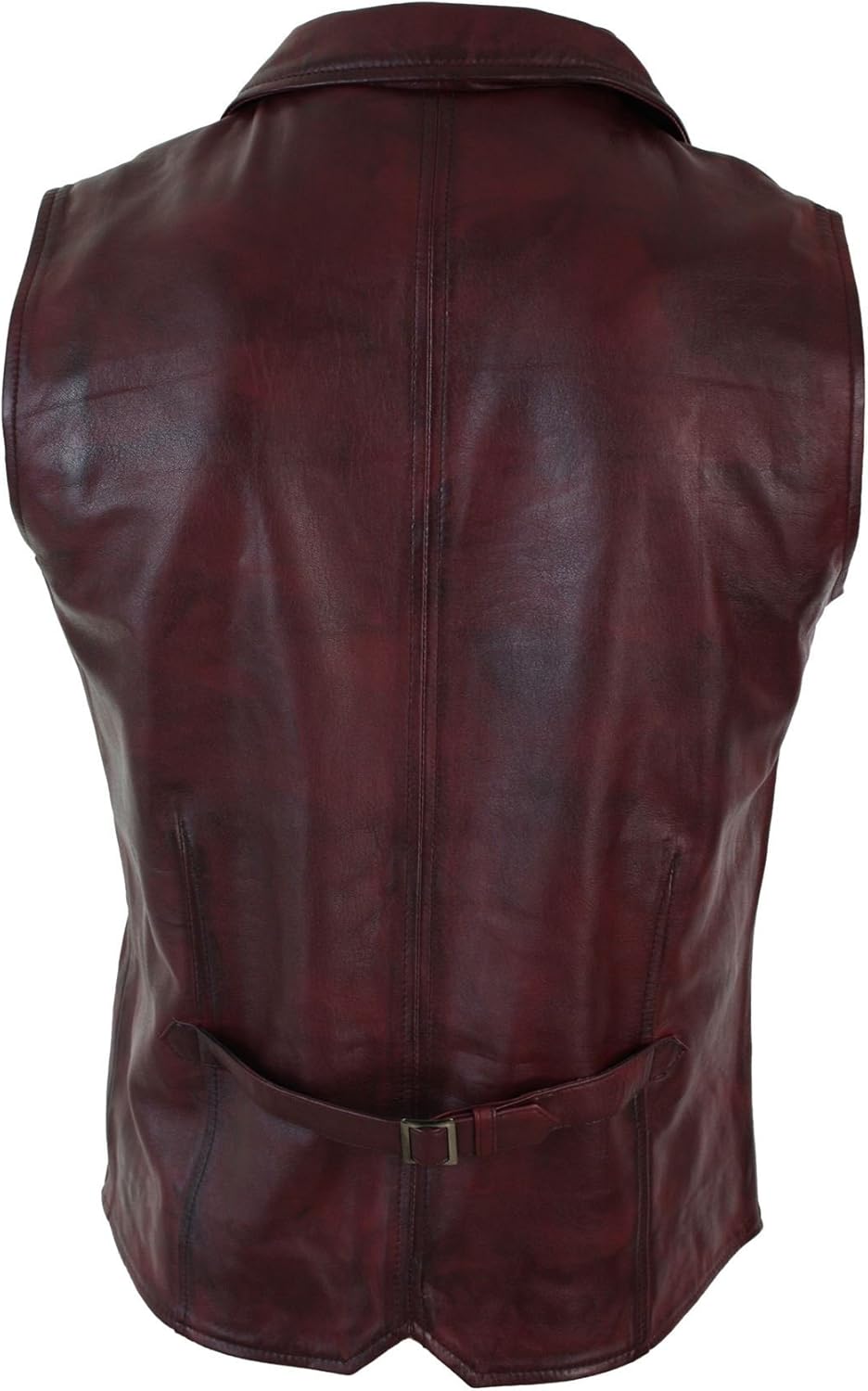 Infinity Mens Real Leather Tan Brown Black Burgundy Smart Casual Gilet Waistcoat Vintage Retro