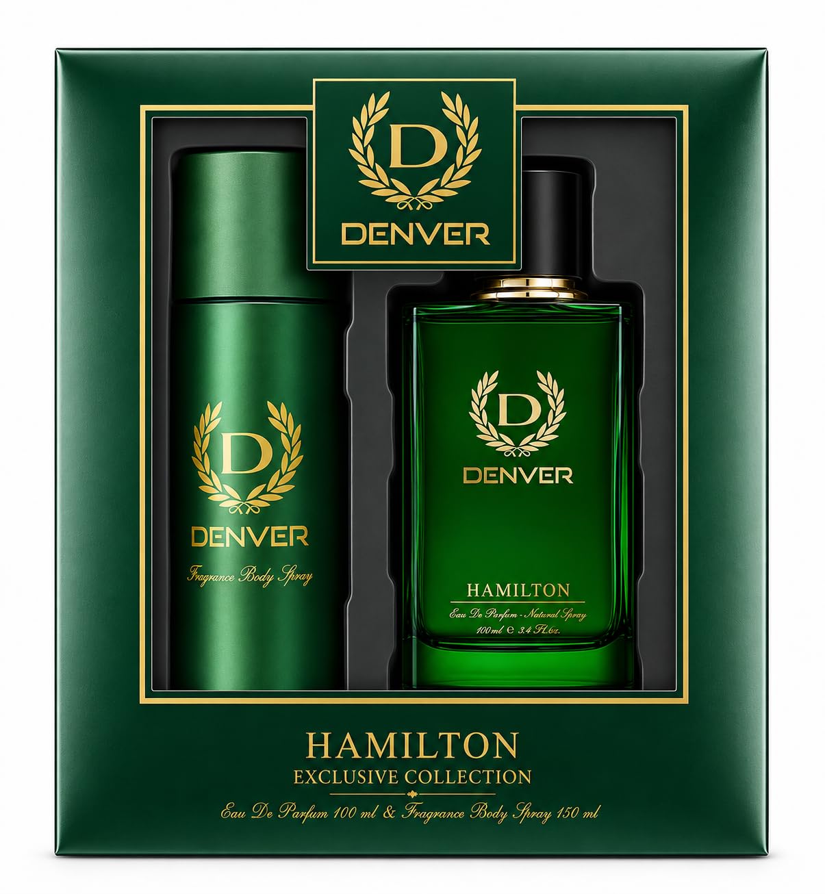 DENVER Hamilton Deodorant (150ML) & Perfume (100ML) - Combo of 2 | Long lasting Deodorant For Men-image-44