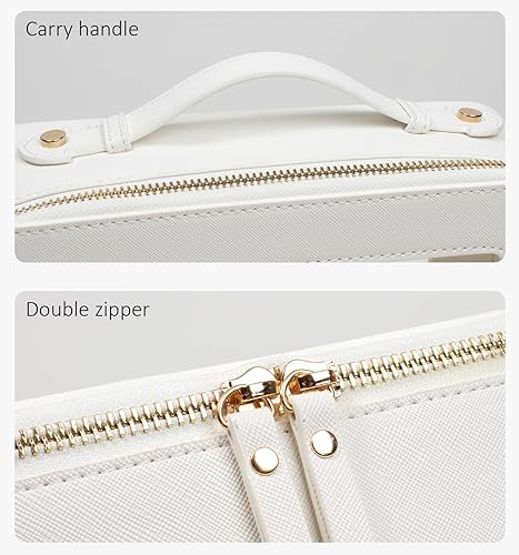 Miniatura 6 de Bolsas de maquillaje transparentes, bolsa de aseo aprobada por la TSA con cremallera, organizador de maquillaje transparente, de gran tamaño,