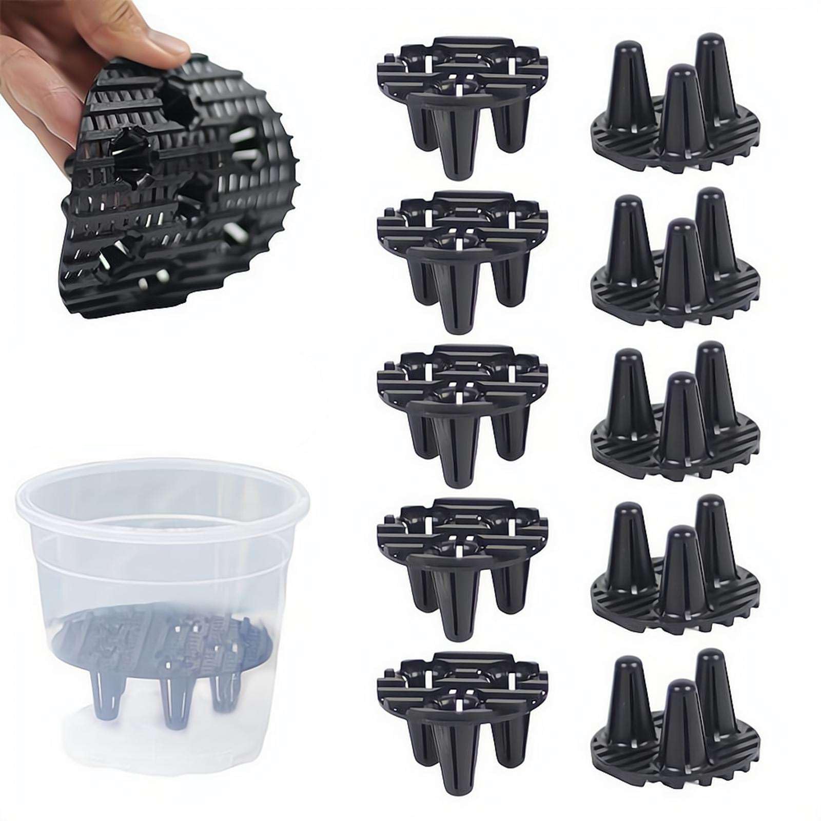 Cikiki Plant Risers for Inside Pots,Plastic Flower Supports with Drainage Inserts to Prevent Root Rot,Plant Saucer Riser for Indoor Outdoor Plants Flower Pot Grow Drainage