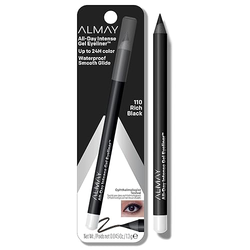 Vista 10 de Almay - AllDay Intense Gel Eyeliner, Lápiz de ojos cremoso de larga duración, resistente a la decoloración y fácil de afilar, 130 Pure Plum, 0.028