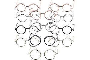 NUOBESTY 20pcs Mini Glasses Doll Dress up Accessories