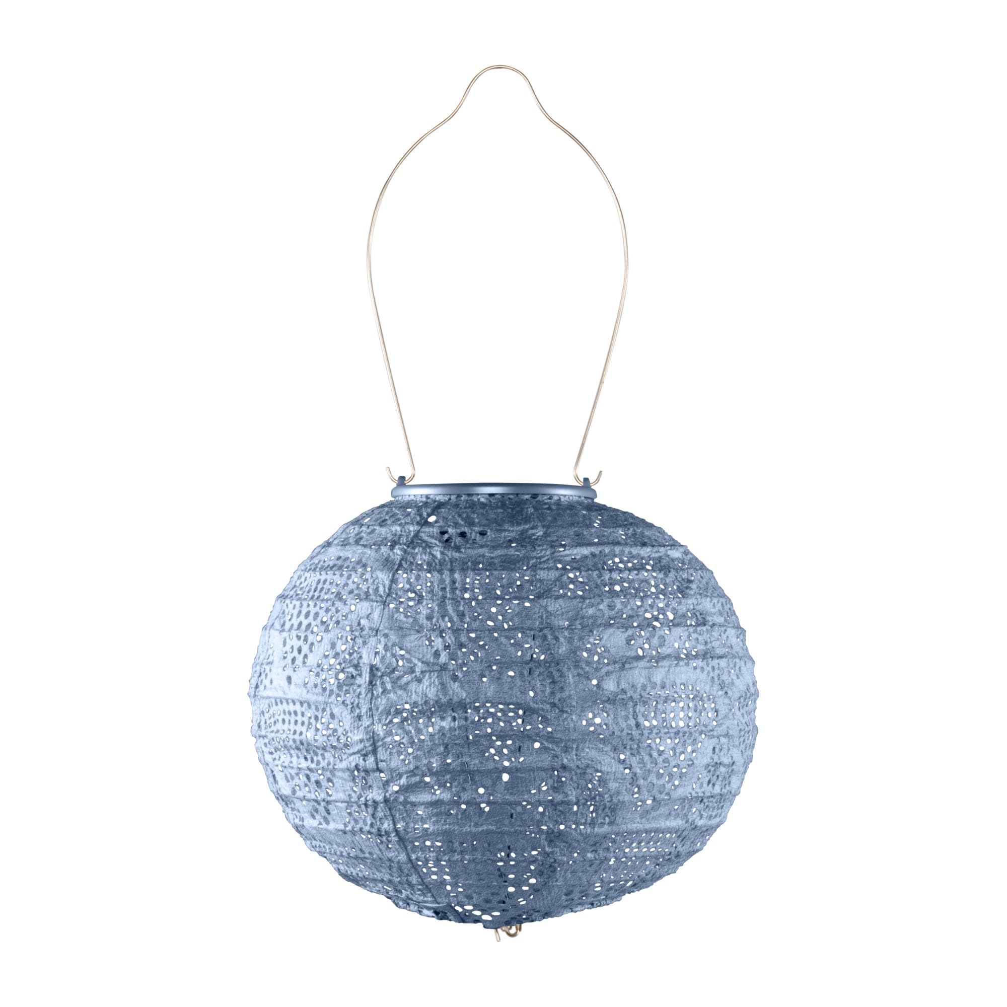 Allsop Home Garden 32026 Soji Stella Globe 8-in. Tyvek Solar Lantern (Metallic Blue)
